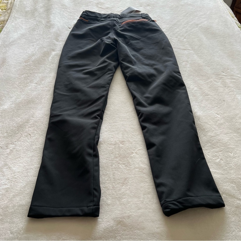 Free Soldier Women's Softshell Fleece Lined Pants Black and Orange 29W 30L - Picture 4 of 6